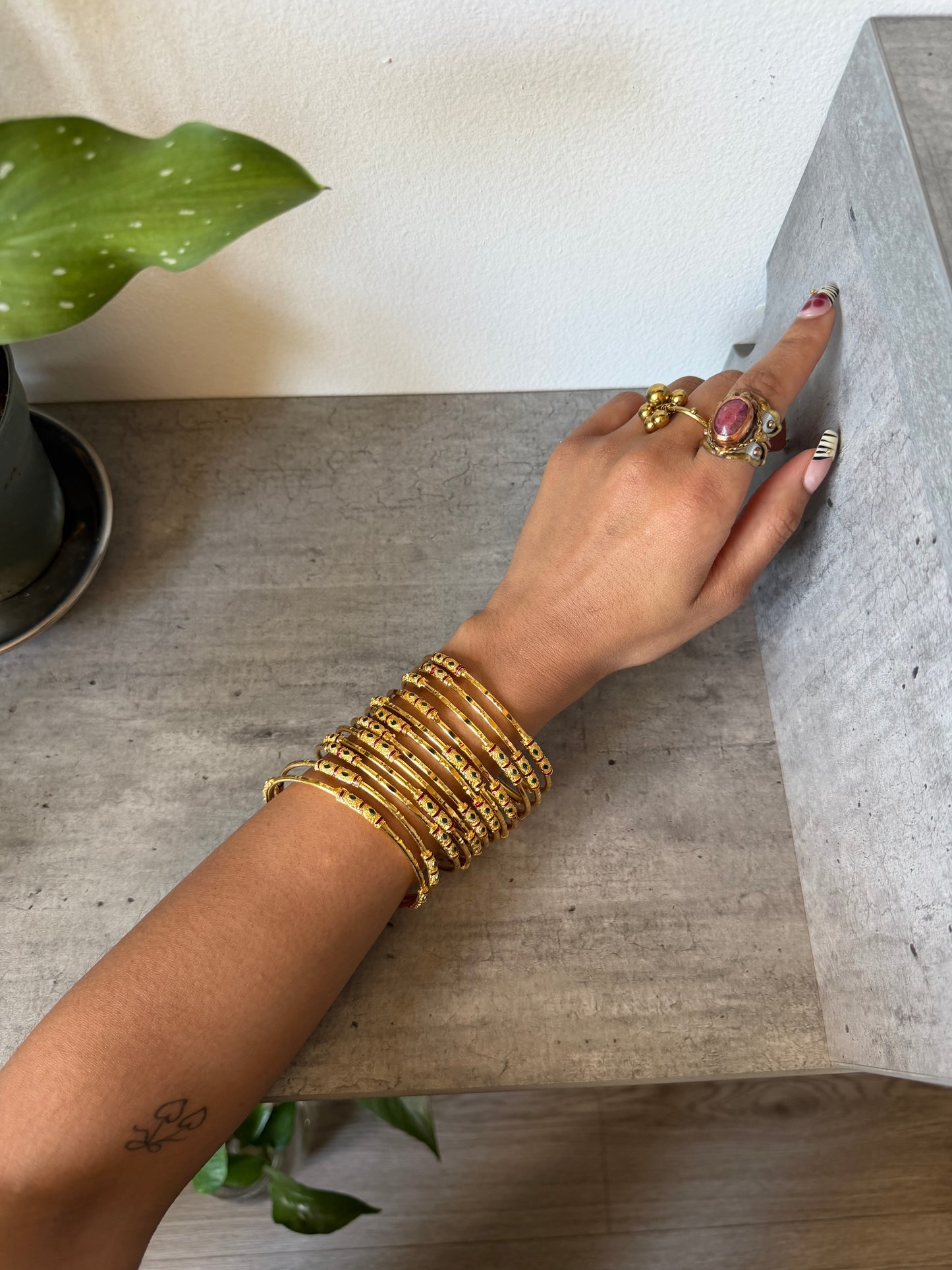 Thin Gold Bangles