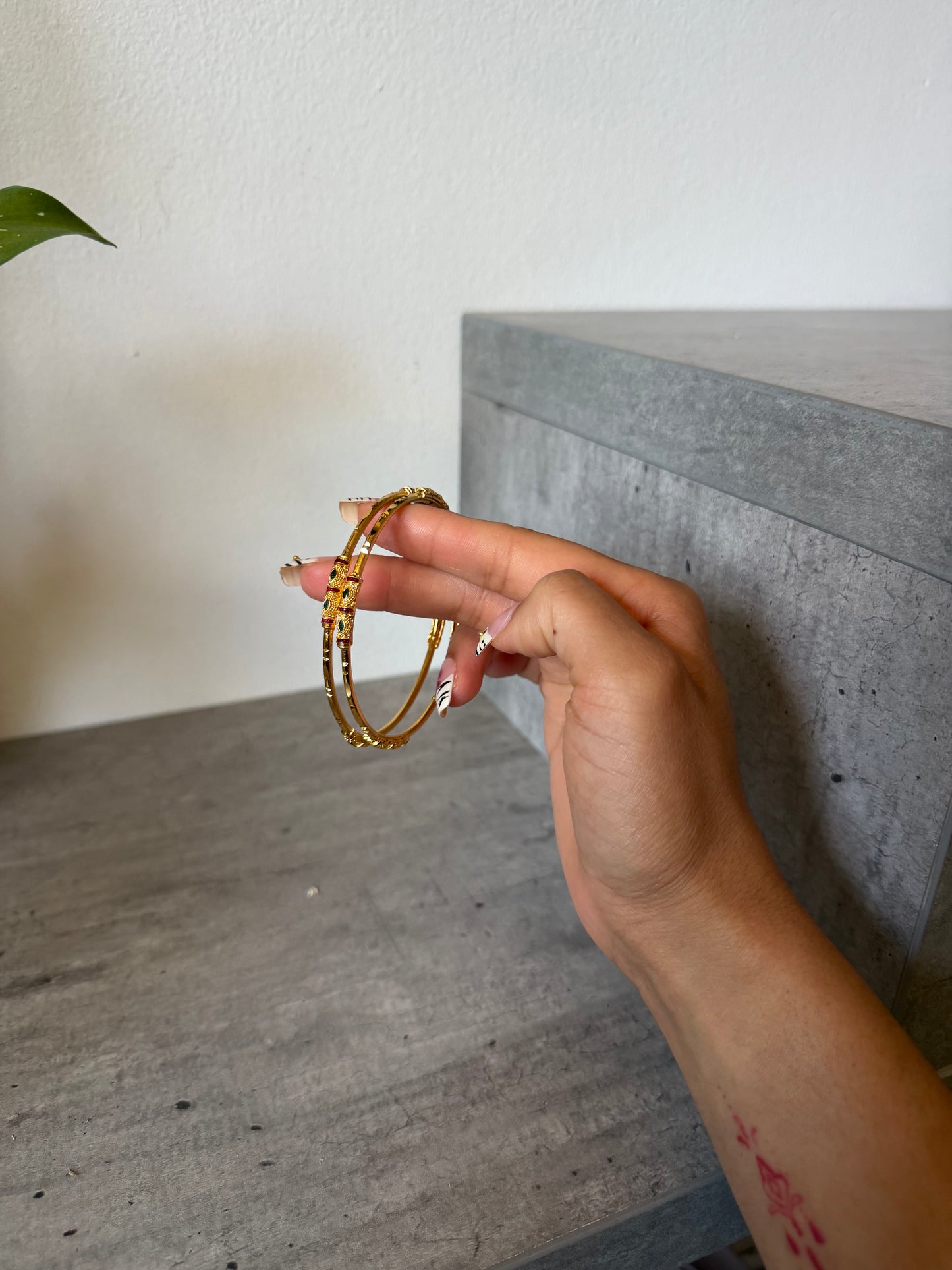 Thin Gold Bangles