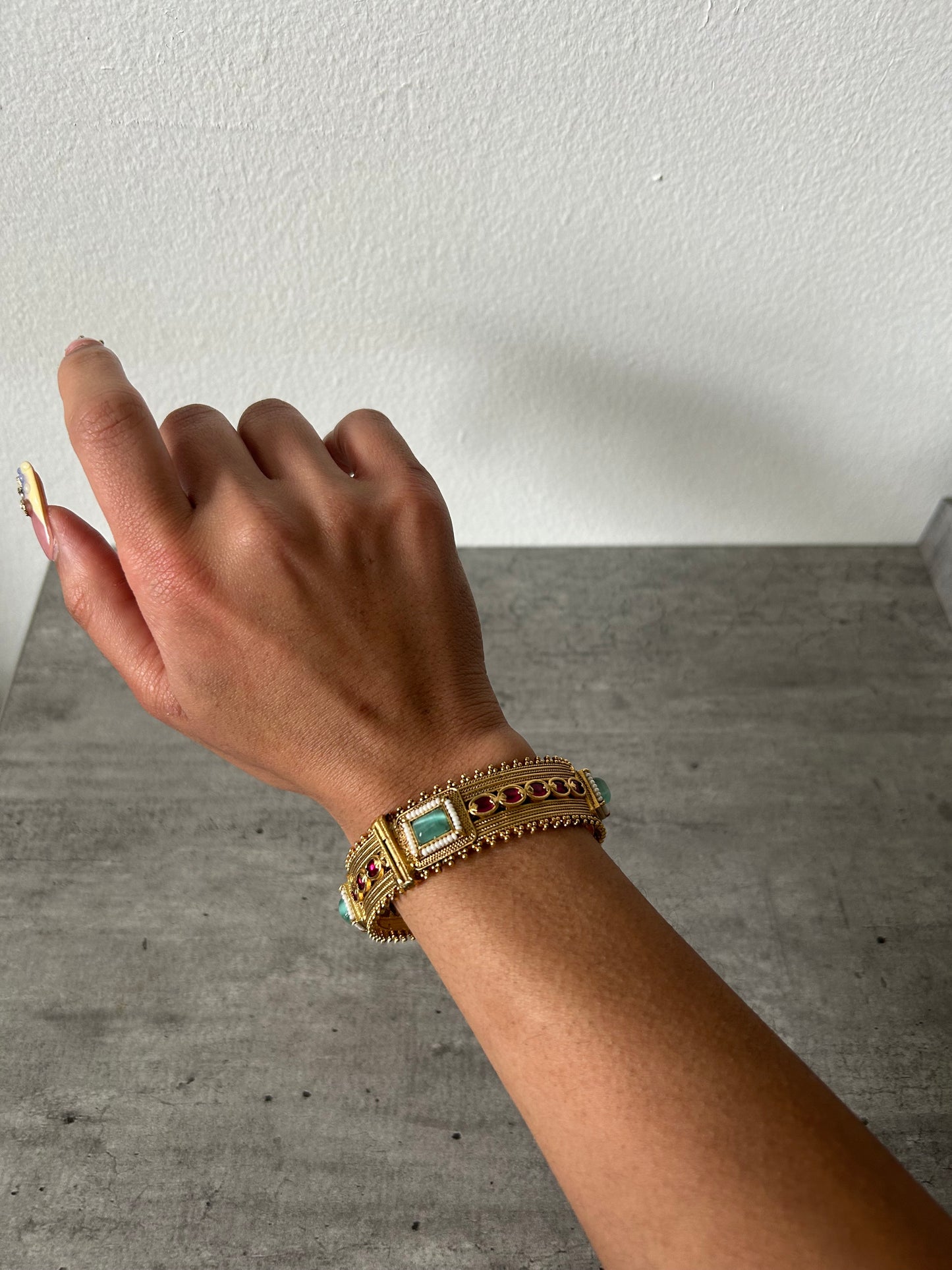 Red and Green Stone Bangle