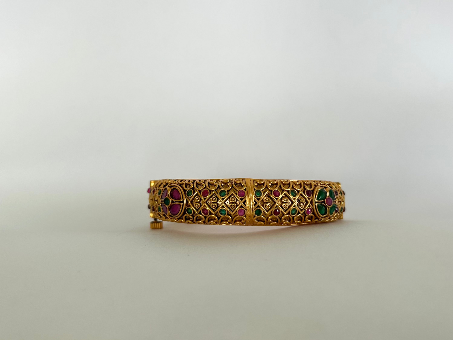 Multi Stone Antique Bangle