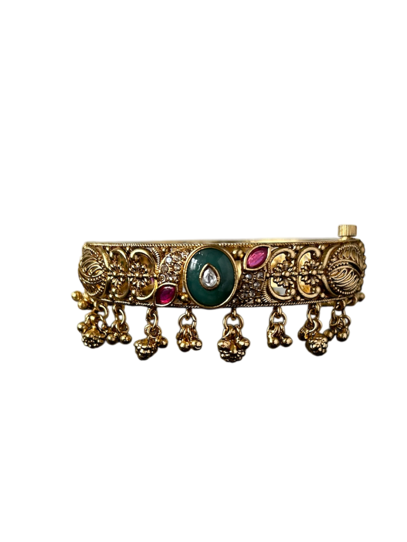 Gold Bangle with Dangles